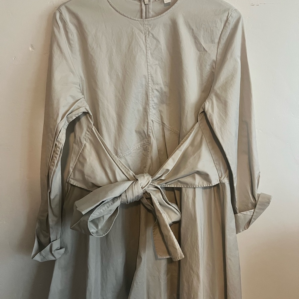 COS Light Gray Dress with Subtle Texture